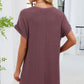Robe trapèze à manches courtes en dentelle patchwork pour femme