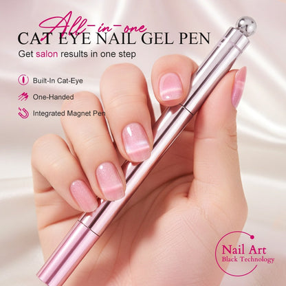 📢📢50 % de réduction !! ⏰ Stylo Gel « Œil de Chat » Tout-en-Un - Effet Professionnel à la Maison 💅