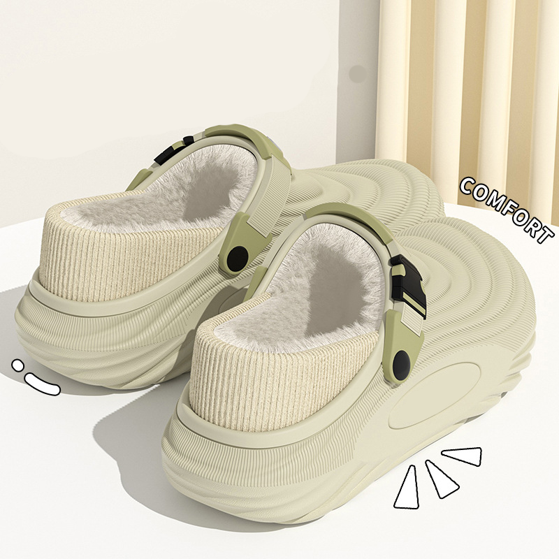 Chaussons Sabots d’Hiver pour Homme Antidérapants et Chauds