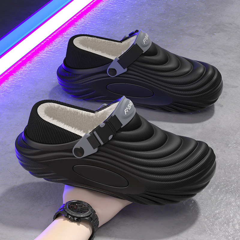 Chaussons Sabots d’Hiver pour Homme Antidérapants et Chauds