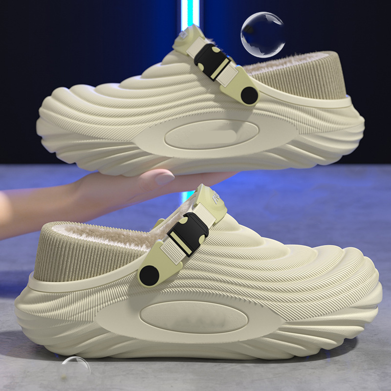 Chaussons Sabots d’Hiver pour Homme Antidérapants et Chauds