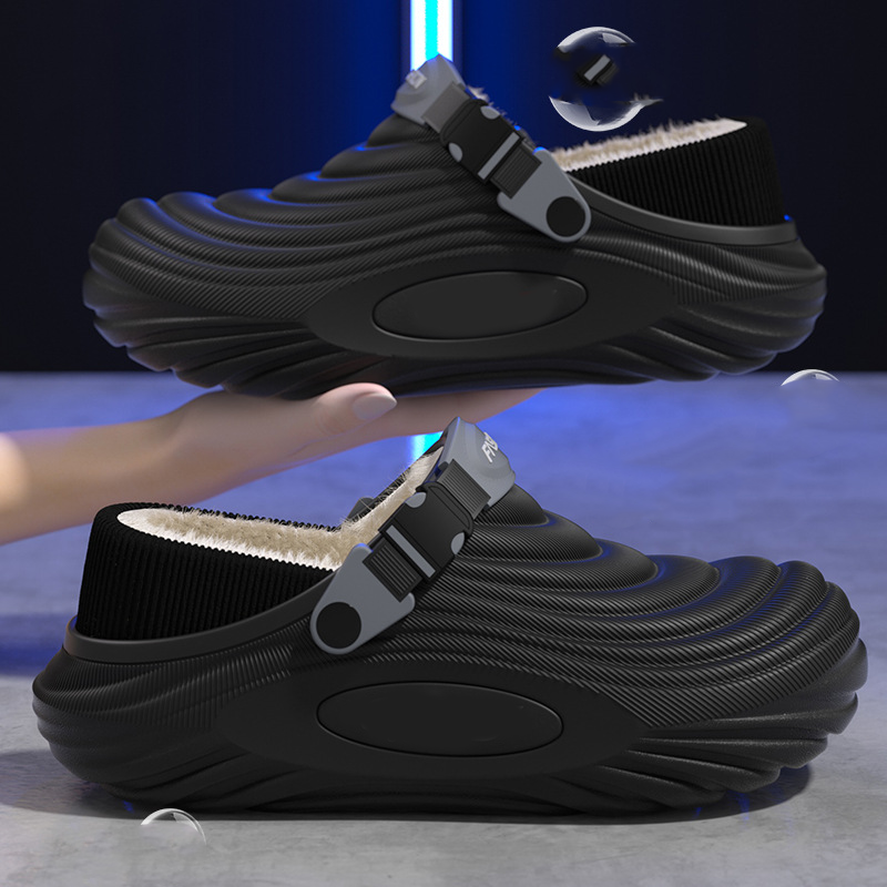 Chaussons Sabots d’Hiver pour Homme Antidérapants et Chauds