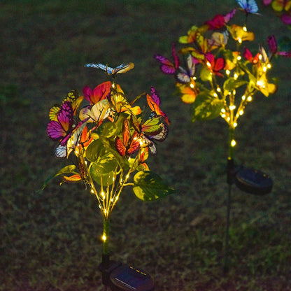 🦋Lumières solaires extérieures en forme de papillon💐