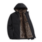 Veste d’hiver à capuche doublée en peluche pour homme