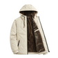 Veste d’hiver à capuche doublée en peluche pour homme
