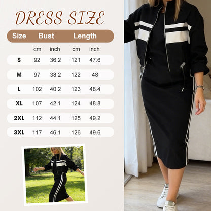 📢📢50 % de réduction !! ⏰Ensemble veste et robe à col montant pour femme