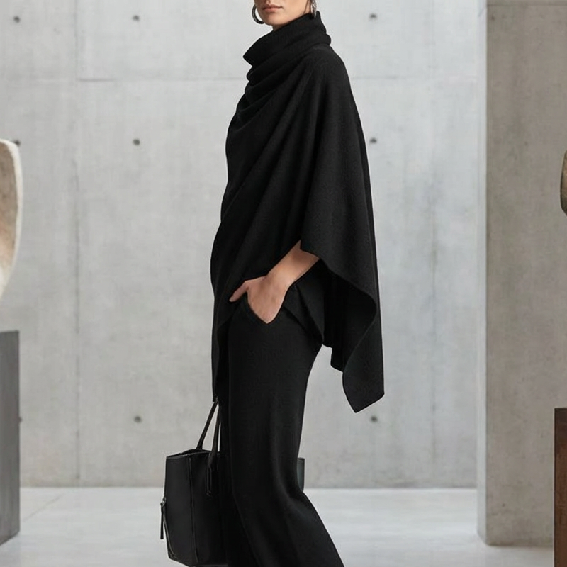 👚 50% DE RÉDUCTION ! 👖 Ensemble Femme Col Roulé & Pantalon Large – Tissu Doux, Coupe Décontractée & Polyvalent ✨