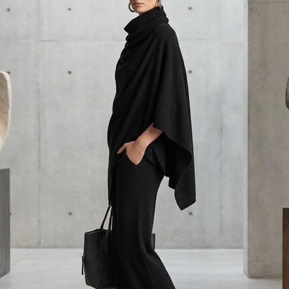 👚 50% DE RÉDUCTION ! 👖 Ensemble Femme Col Roulé & Pantalon Large – Tissu Doux, Coupe Décontractée & Polyvalent ✨