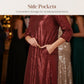Robe à paillettes scintillantes à col en V pour femme