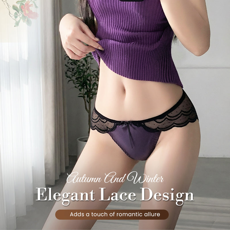 💜Dernier jour : achetez-en 1, obtenez-en 1 gratuit💜Culotte sexy en satin et dentelle pour femme