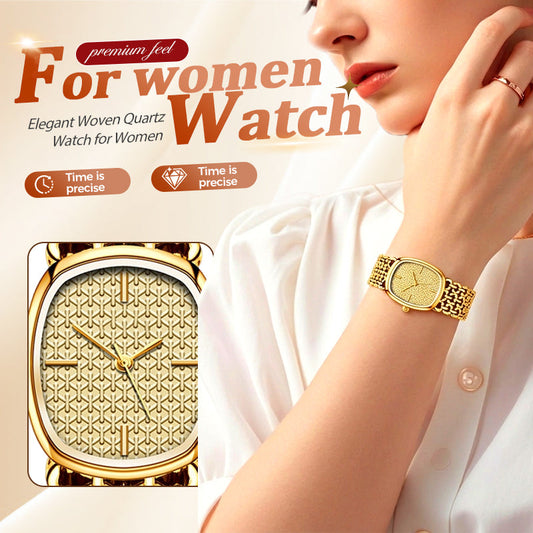 Montre à quartz élégante tressée pour femme