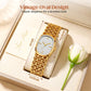 Montre à quartz élégante tressée pour femme