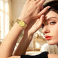 Montre à quartz élégante tressée pour femme