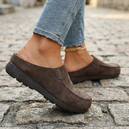 👡 50% DE RÉDUCTION! Pantoufles Mules Femme à Bout Large Fermé – Semelle Moelleuse, Antidérapantes & Parfaites Pour Un Confort Douillet À La Maison 🏠