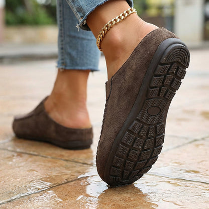 👡 50% DE RÉDUCTION! Pantoufles Mules Femme à Bout Large Fermé – Semelle Moelleuse, Antidérapantes & Parfaites Pour Un Confort Douillet À La Maison 🏠