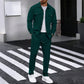 🔥 60 % DE RÉDUCTION ! ⏰ Ensemble homme veste boutonnée + pantalon en maille alvéolée – Coupe ample, tissu respirant & style casual élégant 👕👖
