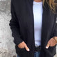 Veste tricotée confortable à fermeture éclair pour femmes