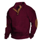Sweat-shirt à col en jacquard texturé pour homme