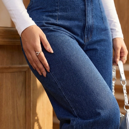 📢📢60 % de réduction !! ⏰Jean taille haute à jambes larges pour femme