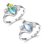 ✨💍 Achetez 1, obtenez 1 gratuit 🔥 Bague géométrique ovale en pierre de lune avec zirconia – Élégance mystique et brillante ! 🌙✨