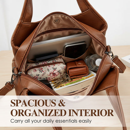 📢📢50 % de réduction !! ⏰ Sac à Bandoulière Femme en Simili-Cuir Souple – Léger, Multi-Compartiments & Tendance pour Tous les Jours ✨