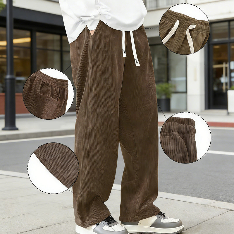 🔈🔈60 % DE RÉDUCTION MAINTENANT👖Pantalon ample à cordon de serrage avec poches pour homme