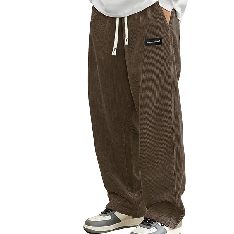 🔈🔈60 % DE RÉDUCTION MAINTENANT👖Pantalon ample à cordon de serrage avec poches pour homme