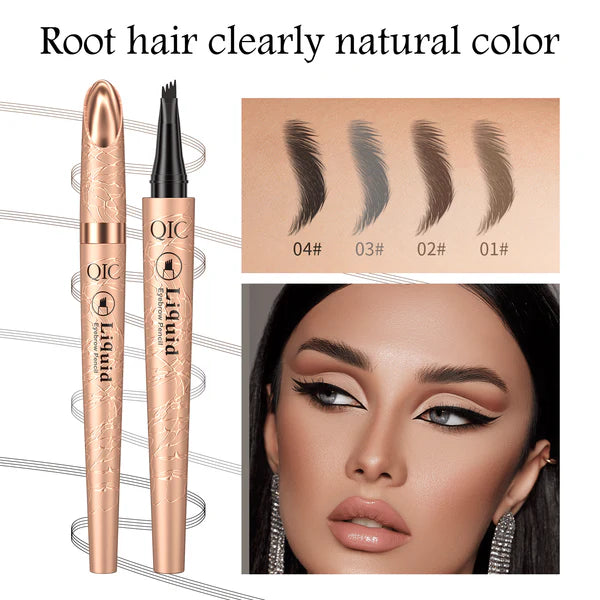 📢📢Achetez-en 1，obtenez-en 1 gratuitement⏰Stylo à Sourcils Effet Microblading 3D à 4 Pointes