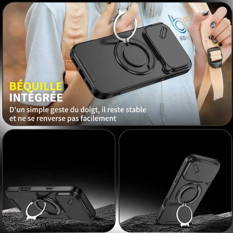 🔥 DERNIER JOUR DE PROMOTION - 50 % DE RÉDUCTION 🔥 Coque magnétique pour téléphone avec support anneau pour iPhone