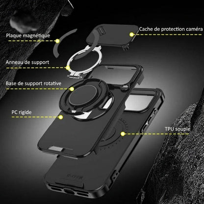 🔥 DERNIER JOUR DE PROMOTION - 50 % DE RÉDUCTION 🔥 Coque magnétique pour téléphone avec support anneau pour iPhone