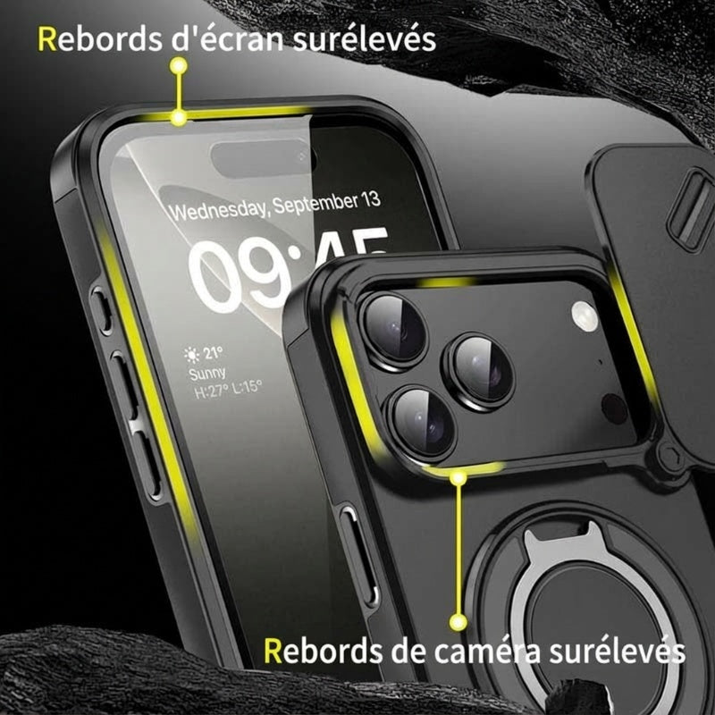🔥 DERNIER JOUR DE PROMOTION - 50 % DE RÉDUCTION 🔥 Coque magnétique pour téléphone avec support anneau pour iPhone