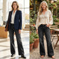 🎉👖50% de réduction ! Jean évasé rétro pour femme – Coupe flatteuse, poches généreuses et denim stretch ultra-confortable