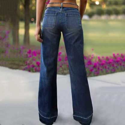 🎉👖50% de réduction ! Jean évasé rétro pour femme – Coupe flatteuse, poches généreuses et denim stretch ultra-confortable