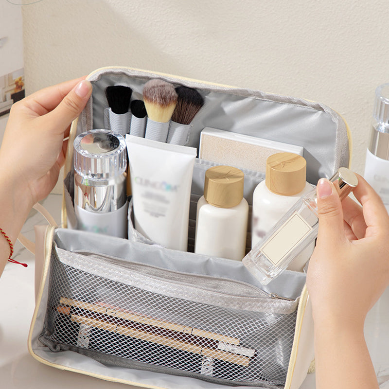 🎉👜50% de réduction ! Trousse à cosmétiques élégante à compartiments – Style minimaliste, rangement intelligent et ultra-pratique ✨