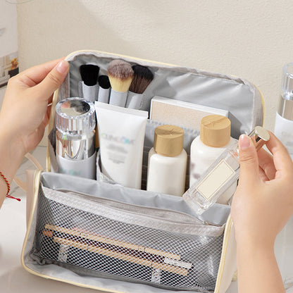 🎉👜50% de réduction ! Trousse à cosmétiques élégante à compartiments – Style minimaliste, rangement intelligent et ultra-pratique ✨
