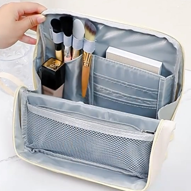 🎉👜50% de réduction ! Trousse à cosmétiques élégante à compartiments – Style minimaliste, rangement intelligent et ultra-pratique ✨