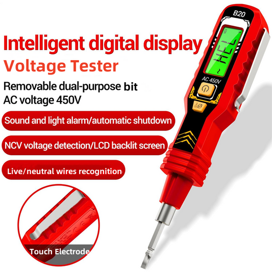 ⚡ 50% DE RÉDUCTION! 🔍 Testeur de Tension Sans Contact – Détection AC 12-1000V, Écran LCD avec Rétro-Éclairage & Indication par Bip et Lumière 🛡️