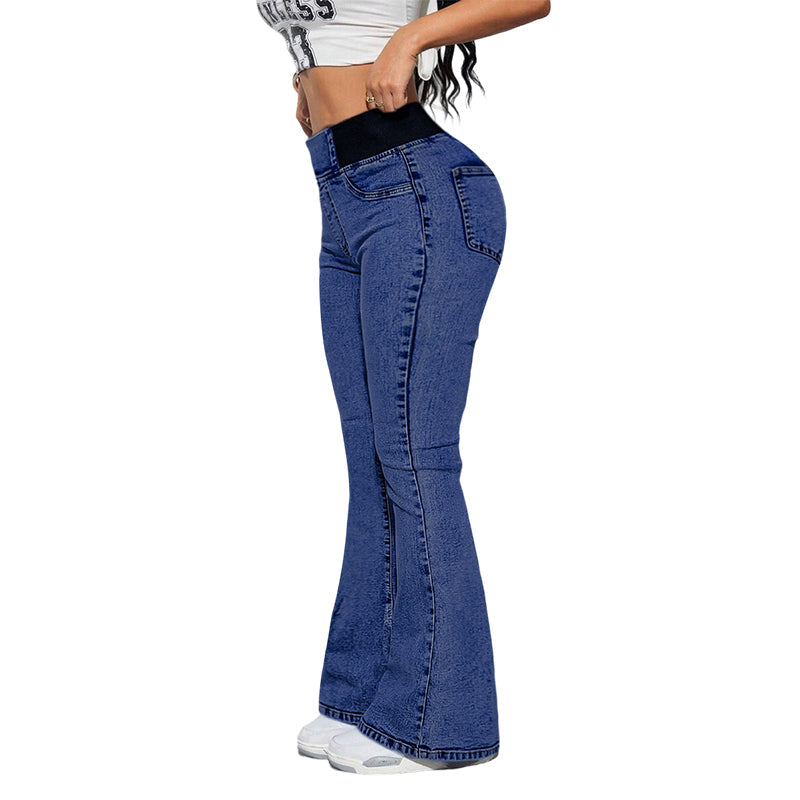 💎 50% DE RÉDUCTION ! 💎 Jean Évasé Taille Haute pour Femme – Denim Stretch, Silhouette Allongée & Confort Absolu 👖💙