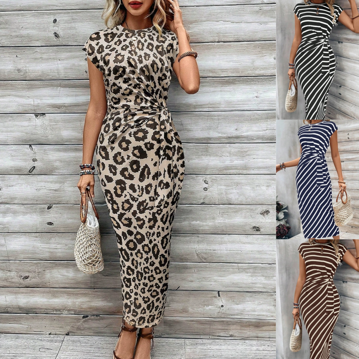 🔥DERNIER JOUR DE SOLDES 49 % DE RÉDUCTION !!💕Robe élégante à taille nouée pour femme