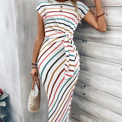🔥DERNIER JOUR DE SOLDES 49 % DE RÉDUCTION !!💕Robe élégante à taille nouée pour femme