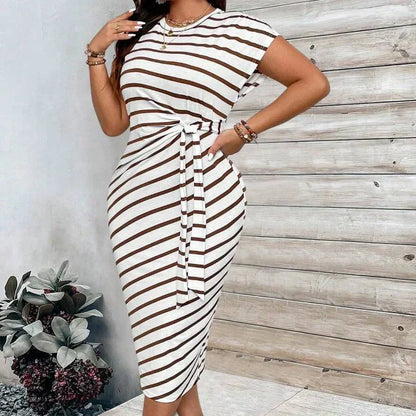 🔥DERNIER JOUR DE SOLDES 49 % DE RÉDUCTION !!💕Robe élégante à taille nouée pour femme