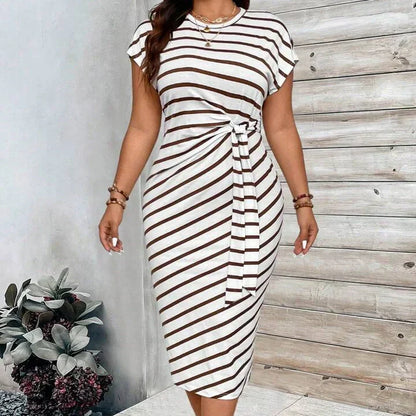 🔥DERNIER JOUR DE SOLDES 49 % DE RÉDUCTION !!💕Robe élégante à taille nouée pour femme