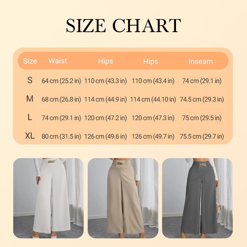 Pantalon large à taille haute élégant pour femme