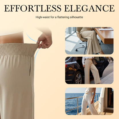 Pantalon large à taille haute élégant pour femme