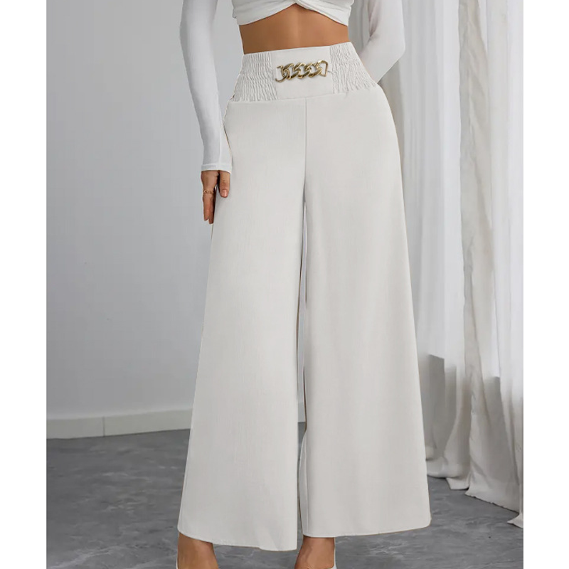 Pantalon large à taille haute élégant pour femme