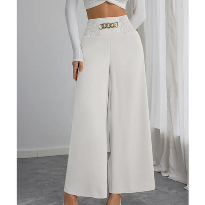 Pantalon large à taille haute élégant pour femme