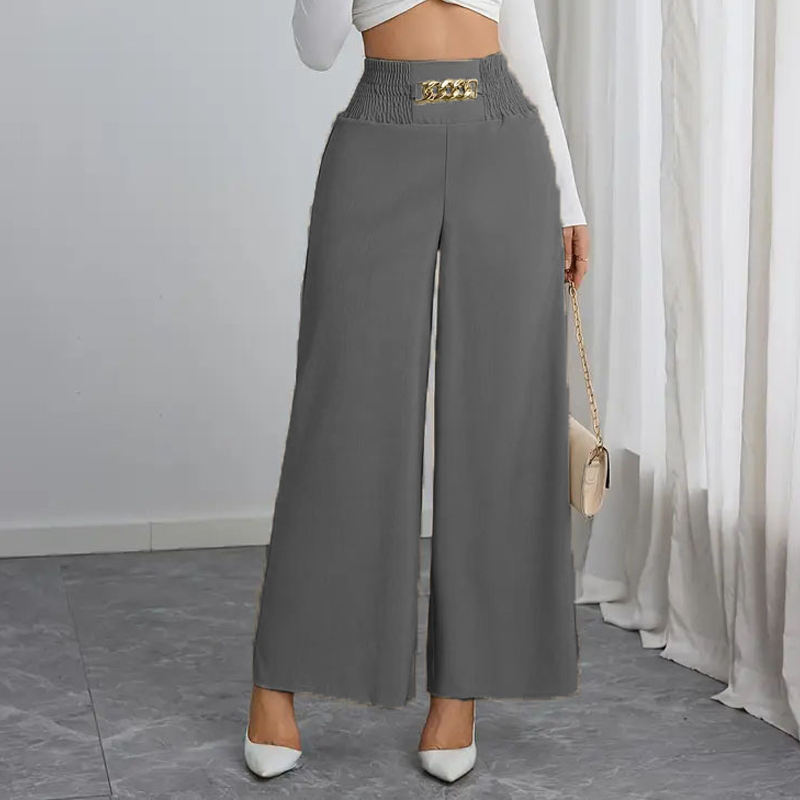 Pantalon large à taille haute élégant pour femme