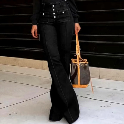 📢📢60 % de réduction !! ⏰Jean évasé taille haute tendance pour femme