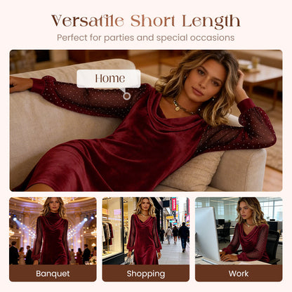 Robe fourreau élégante à col bénitier longueur genou pour femme