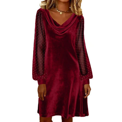 Robe fourreau élégante à col bénitier longueur genou pour femme